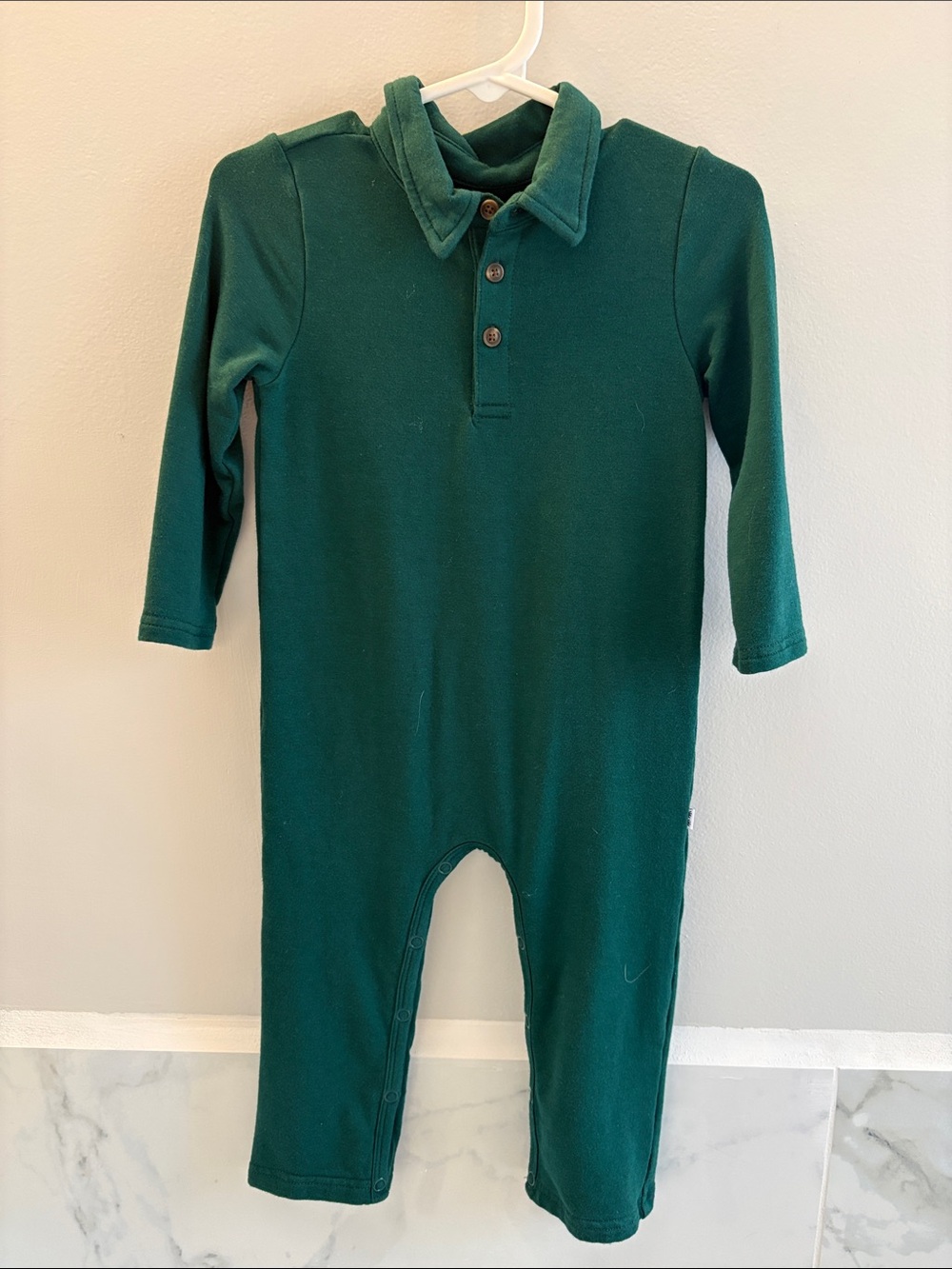 Classic Forest Green Toddler One-Piece Romper